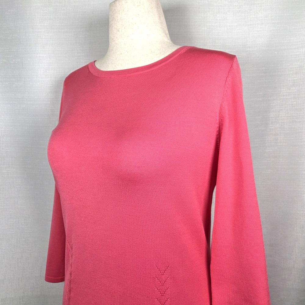 VTG‎ Pendleton Silk Blend Pink Sweater Women's M Long Sleeve Classic Elegant